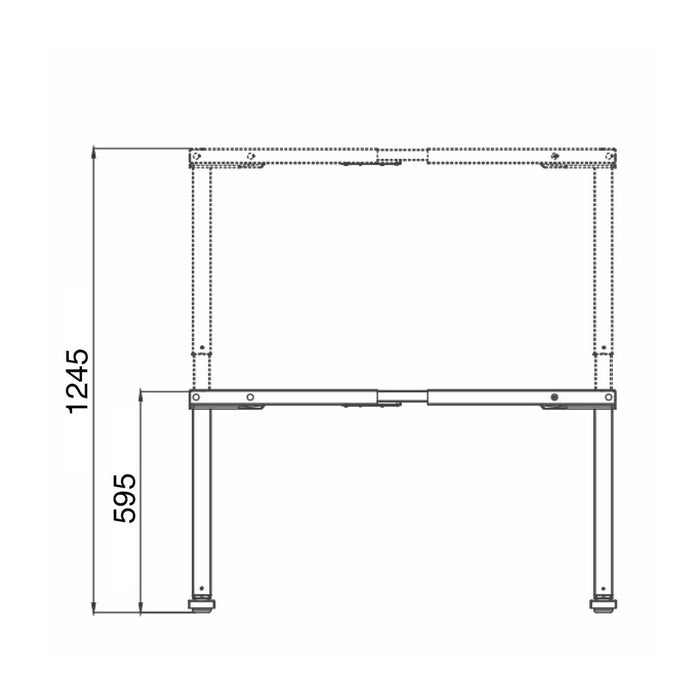TC RS3 sähköpöydän runko - Valkoinen