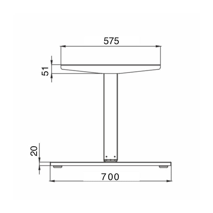 TC RS3 sähköpöydän runko - Valkoinen