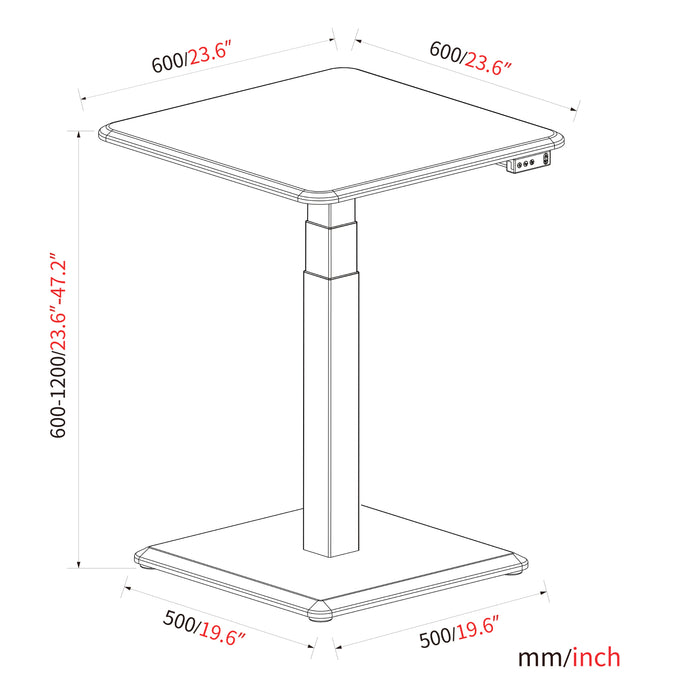 Stoo® Desk Single Compact sähköpöytä - Valkoinen